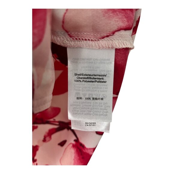 DKNY Red Floral Ruffle Sleeveless Blouse – Size XL - Picture 3 of 6